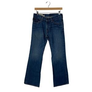 Abercrombie Baxter Slim Bootcut Flare Jean Kids Girl Size 14 Blue Low Rise Denim